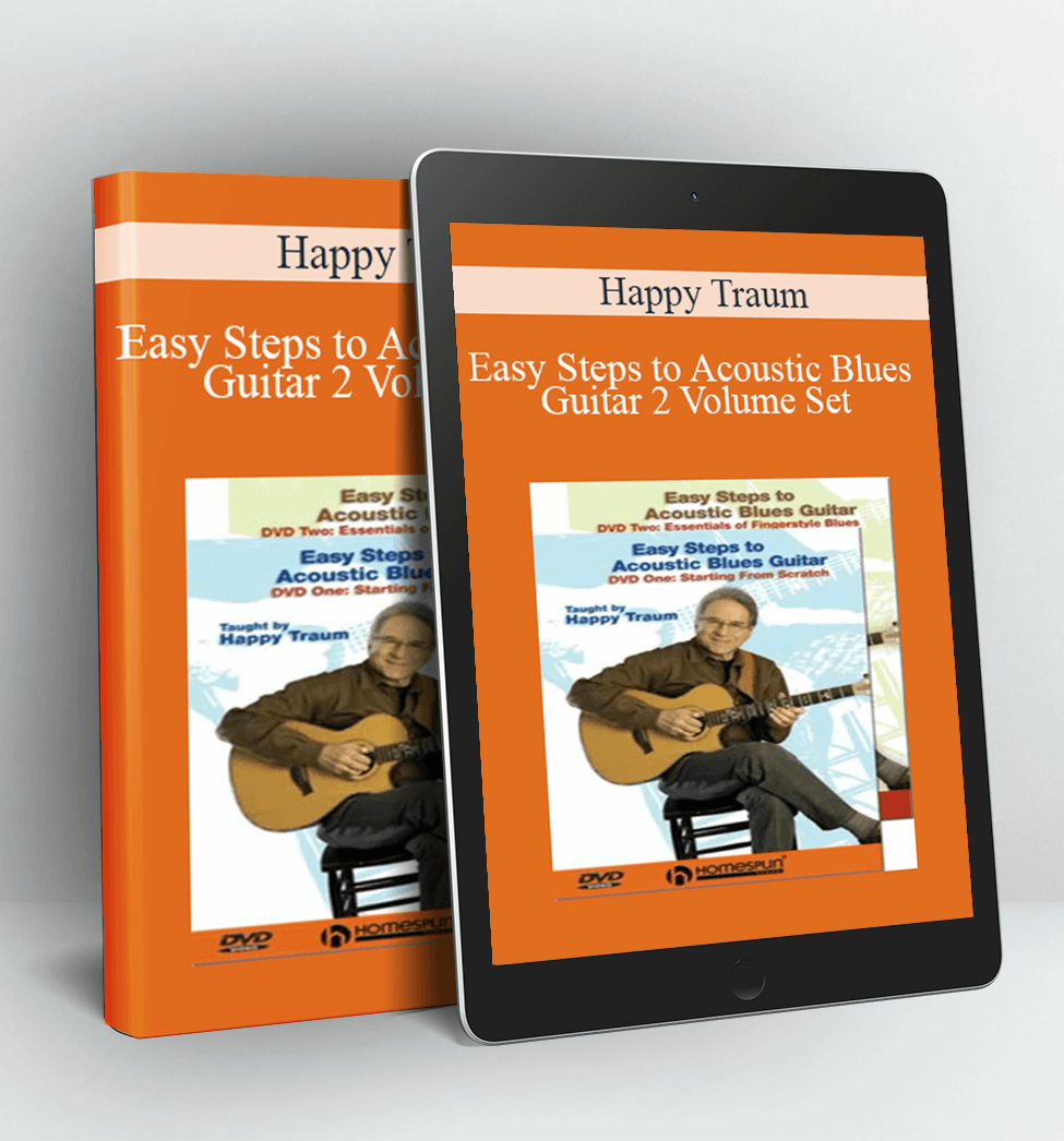 Easy Steps to Acoustic Blues Guitar 2 Volume Set - Happy Traum