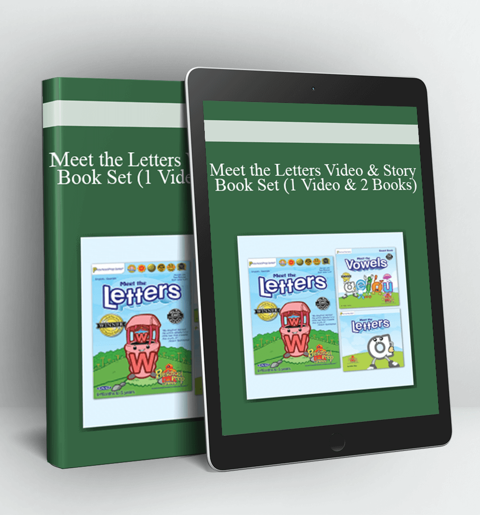 Meet the Letters Video & Story Book Set (1 Video & 2 Books)