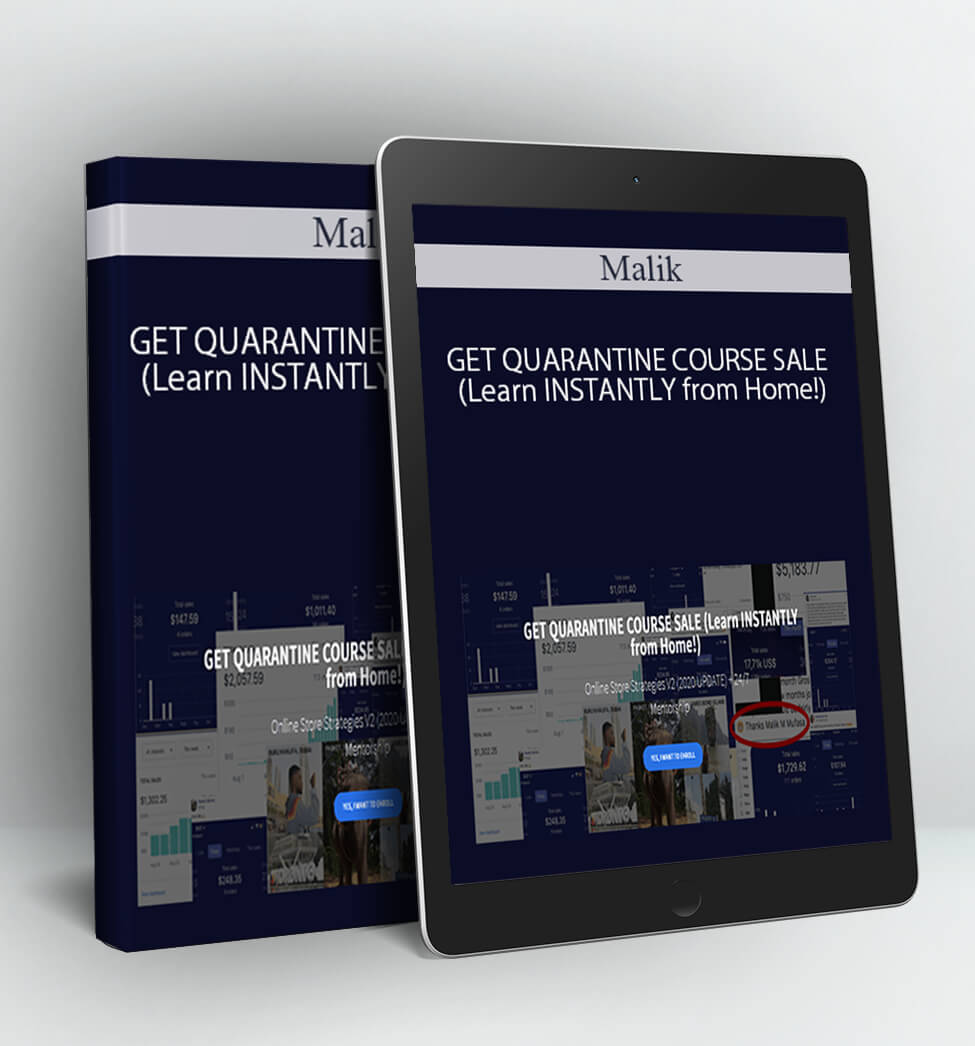 GET QUARANTINE COURSE SALE (Learn INSTANTLY from Home!) - Malik