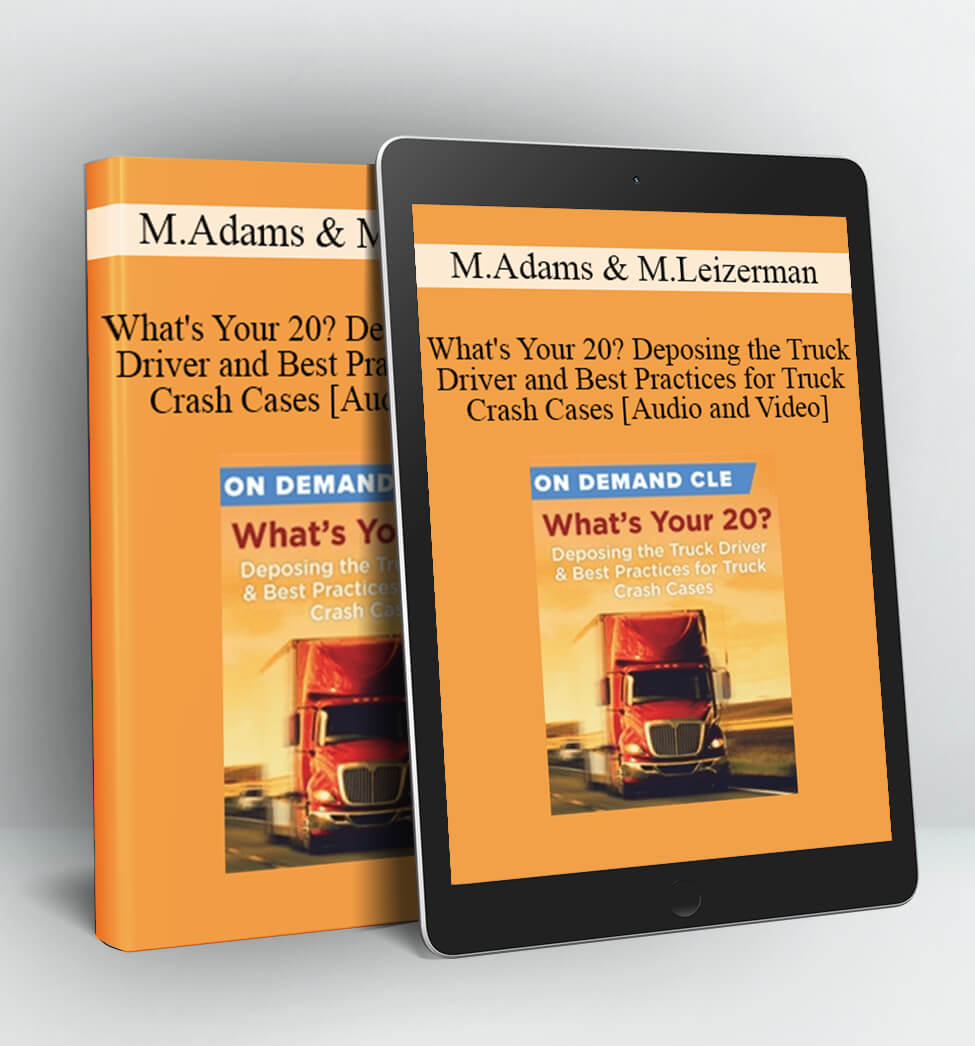 What's Your 20? Deposing the Truck Driver and Best Practices for Truck Crash Cases - Trial Guides